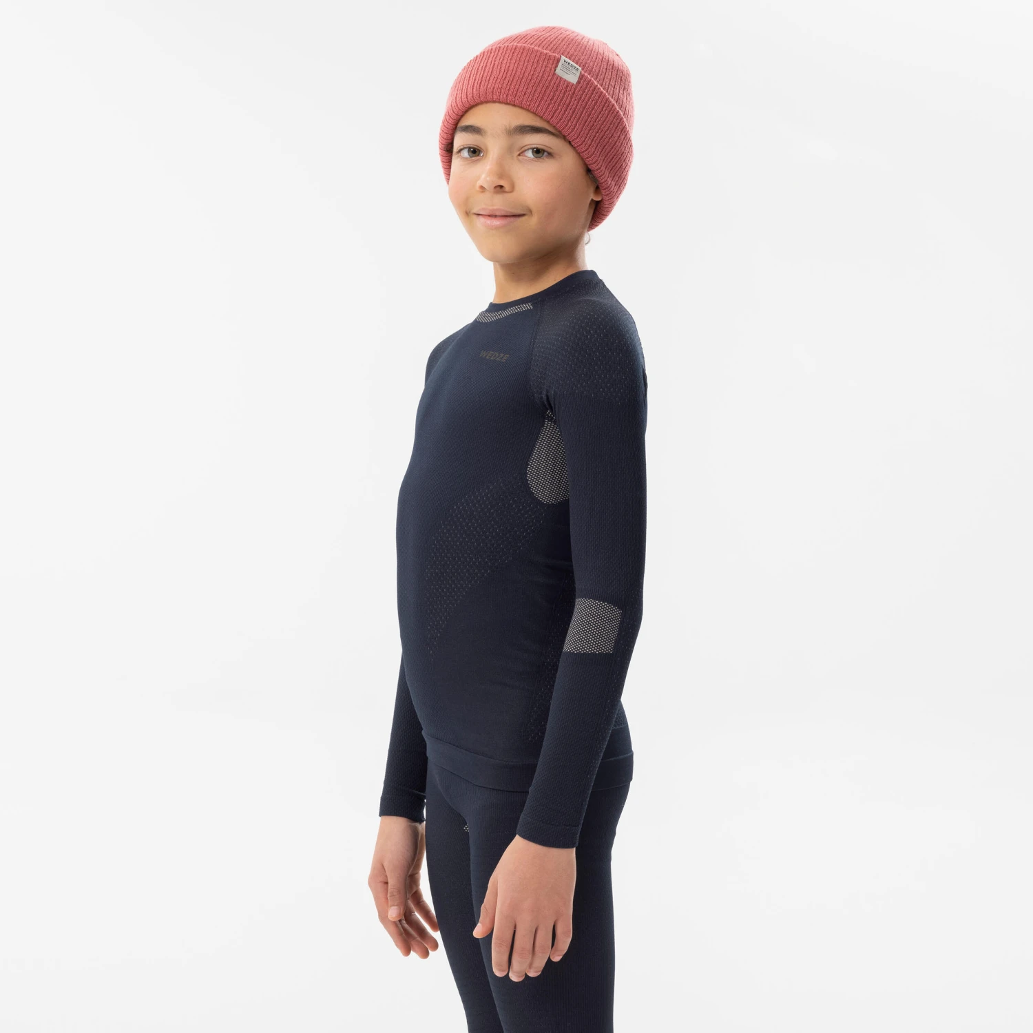 WEDZE Kids’ Ski Base Layer Top - BL 500 Blue 8 WEDZE Kids’ Ski Base Layer Top - BL 500 Blue - Image 6