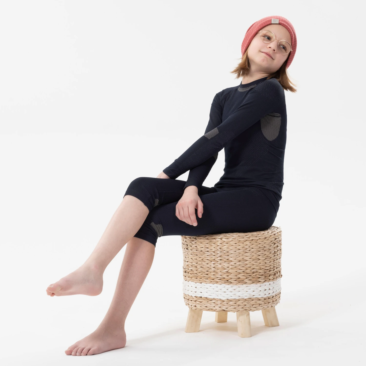 WEDZE Kids’ Ski Base Layer Top - BL 500 Blue 11 WEDZE Kids’ Ski Base Layer Top - BL 500 Blue - Image 9