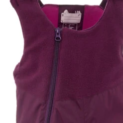 WEDZE Kids' Ski Bib Pants - Warm Purple -Winter Sports Gear kids ski bib pants wamr purple 4