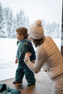 WEDZE Kids' Ski Fleece Jacket - Midwarm Blue -Winter Sports Gear kids ski fleece jacket midwarm blue 8