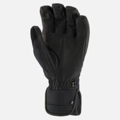 WEDZE Waterproof Ski Gloves - 550 Black -Winter Sports Gear kids ski gloves 550 black 2