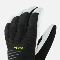 WEDZE Kids’ Ski Gloves - 900 Black -Winter Sports Gear kids ski gloves 900 black 3