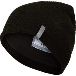 WEDZE Kids’ Ski Hat - Pure Black -Winter Sports Gear kids ski hat pure black 3