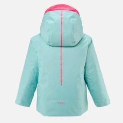 WEDZE Kids' Downhill Ski Jacket - PNF 500 Blue -Winter Sports Gear kids ski jacket 500 turquoise 4