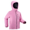 WEDZE Kids’ Ski Jacket - 550 Pink 2 WEDZE Kids’ Ski Jacket - 550 Pink -Winter Sports Gear kids ski jacket 550 pink