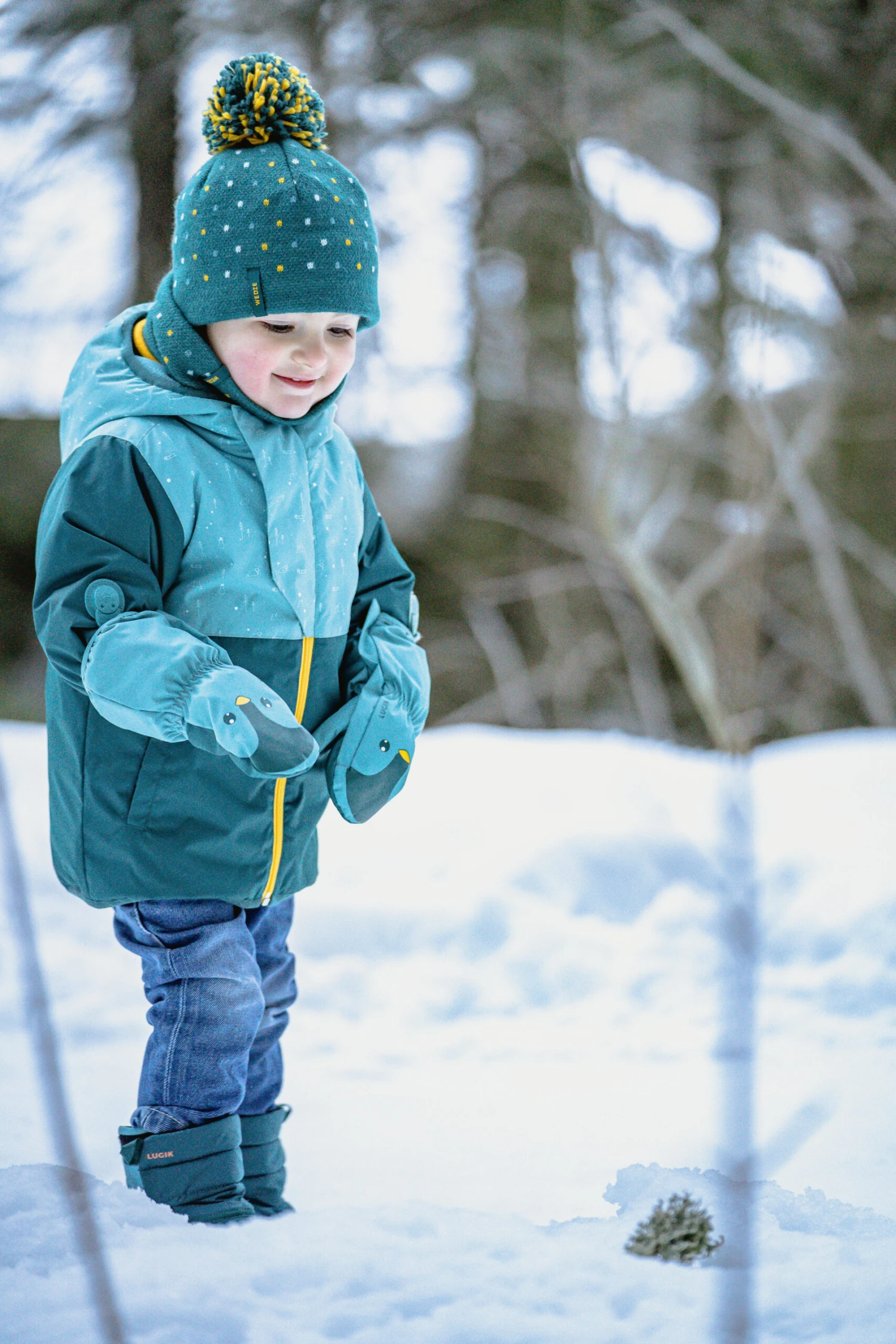 WEDZE Kids' Ski Mittens - Blue 14 WEDZE Kids' Ski Mittens - Blue - Image 12