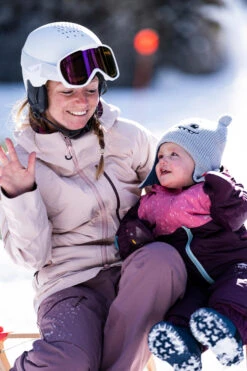 WEDZE Kids' Ski Mittens - Purple -Winter Sports Gear kids ski mittens warm purple 9