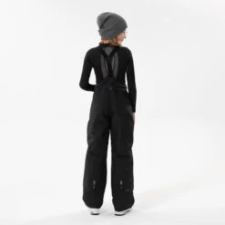 WEDZE Kids’ Ski Pants - 500 PNF Black -Winter Sports Gear kids ski pants 500 pnf black 7