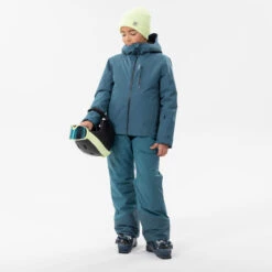 WEDZE Kids’ Ski Pants - 500 PNF Blue -Winter Sports Gear kids ski pants 500 pnf blue 10