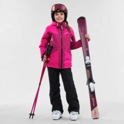 WEDZE Kids’ Ski Pants - PNF 900 Black -Winter Sports Gear kids ski pants pnf 900 black 2