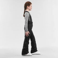 WEDZE Kids’ Ski Pants - PNF 900 Black -Winter Sports Gear kids ski pants pnf 900 black 5