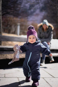 WEDZE Kids' Ski Hat - Warm Purple -Winter Sports Gear kids ski sled hat simple warm purple blue 10