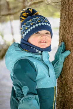 WEDZE Kids' Ski/Sledding Snood Set - Warm Blue -Winter Sports Gear kids ski sledding snood set warm blue 12