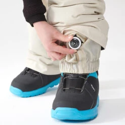 Kids' Snowboard Bib Pants - BIB 500 Beige -Winter Sports Gear kids snowboard bib pants bib 500 beige 10