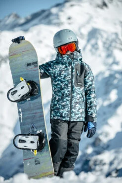 Kids' Snowboard Bib Pants - 500 Black -Winter Sports Gear kids snowboard bib pants bib 500 black 17