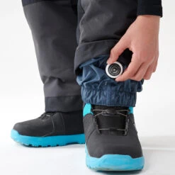 Kids' Snowboard Bib Pants - 500 Black -Winter Sports Gear kids snowboard bib pants bib 500 black 8