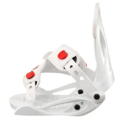 Kids’ Snowboard Bindings XS - Faky White/Red -Winter Sports Gear kids snowboard bindings xs faky white red 3