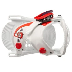 Kids’ Snowboard Bindings XS - Faky White/Red -Winter Sports Gear kids snowboard bindings xs faky white red 5