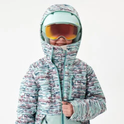 Kids' Snowboard Jacket - SNB 500 Blue -Winter Sports Gear kids snowboard jacket snb 500 blue 3