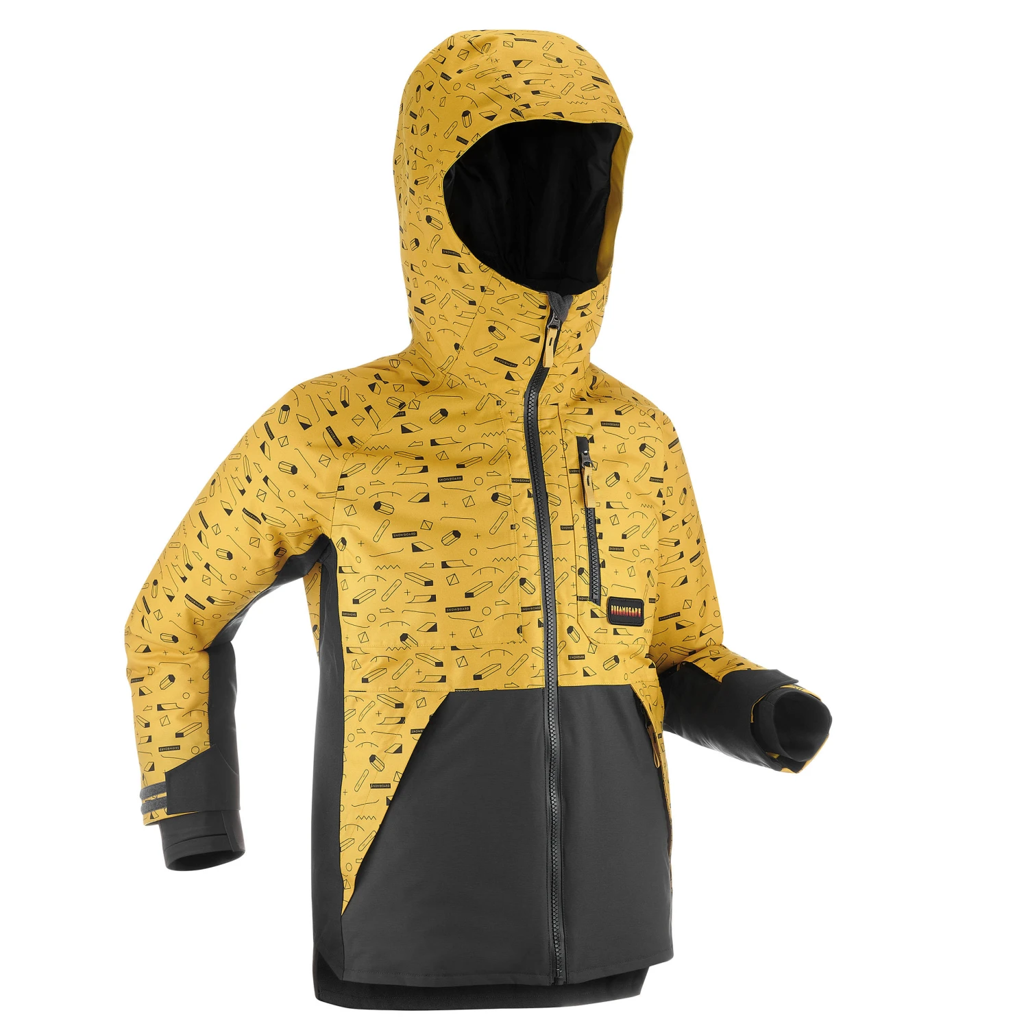 Kids’ Snowboard Jacket – SNB 500 Yellow 3 Kids’ Snowboard Jacket – SNB 500 Yellow