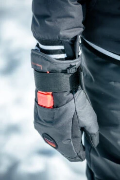 Kids' Snowboard Protective Mittens - MI 500 Black -Winter Sports Gear kids snowboard protective mittens mi 500 black 9