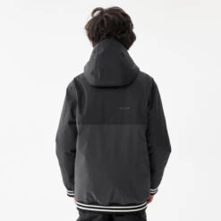 Kids’ Snowboard Jacket – SNB 100 Black -Winter Sports Gear kids snowboard ski jacket snb 100 black 4