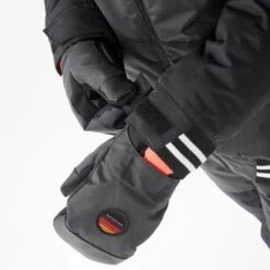 Kids’ Snowboard Jacket – SNB 100 Black -Winter Sports Gear kids snowboard ski jacket snb 100 black 7