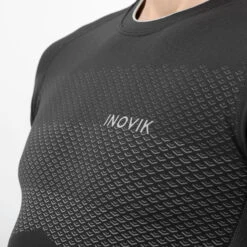 Men’s Base Layer Ski Top - 900 Black 14 Men’s Base Layer Ski Top - 900 Black -Winter Sports Gear men s cross country skiing base layer top uw 900 grey 4