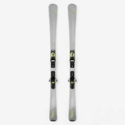 WEDZE Men’s Downhill Skis With Bindings - Boost 580 Grey