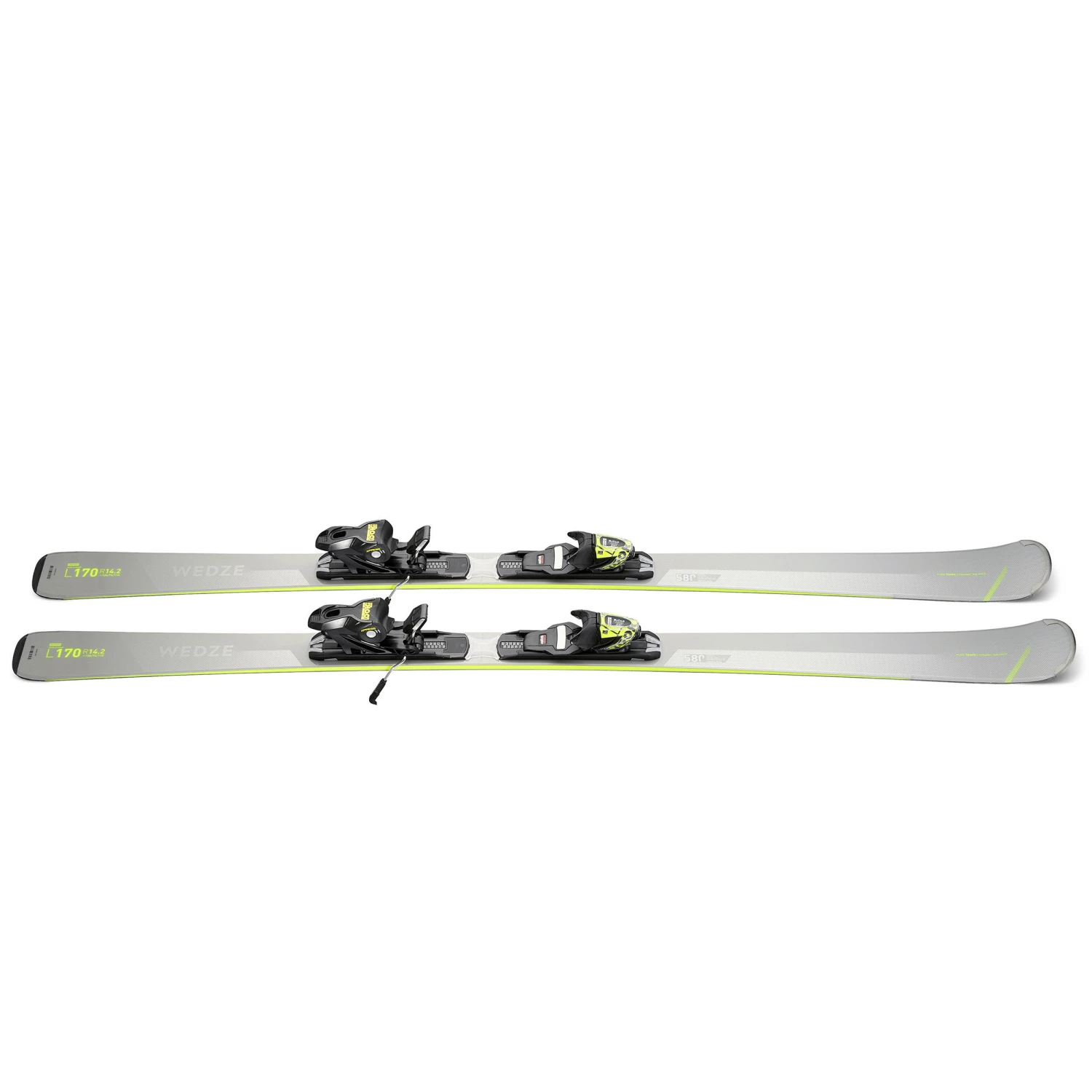 WEDZE Men’s Downhill Skis With Bindings - Boost 580 Grey 8 WEDZE Men’s Downhill Skis With Bindings - Boost 580 Grey - Image 6