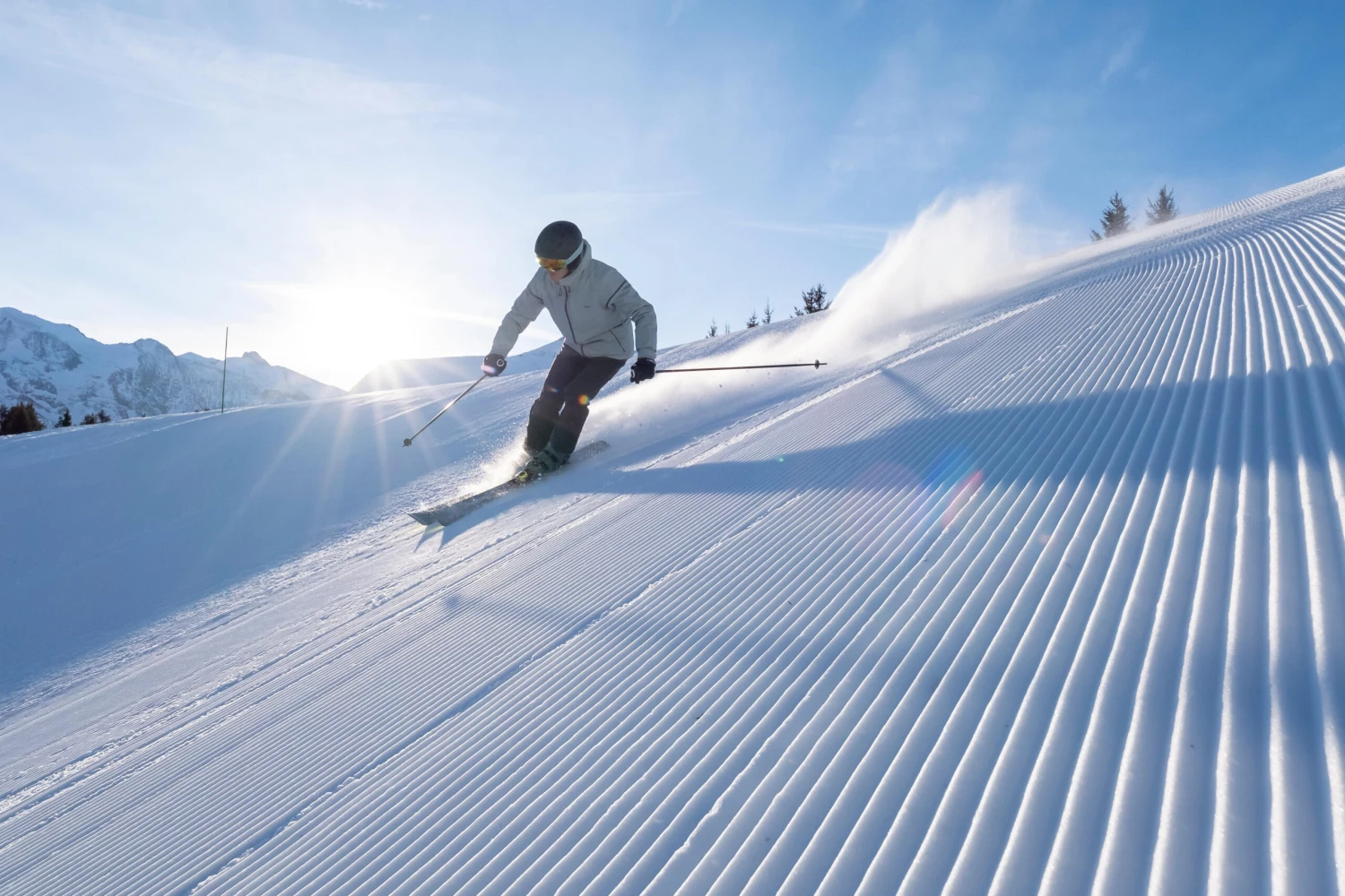 WEDZE Men’s Downhill Skis With Bindings - Boost 580 Grey 10 WEDZE Men’s Downhill Skis With Bindings - Boost 580 Grey - Image 8