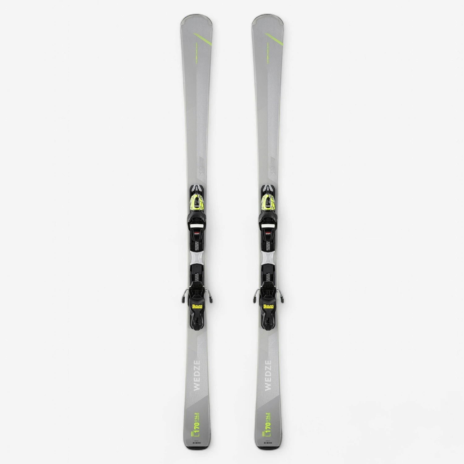 WEDZE Men’s Downhill Skis With Bindings - Boost 580 Grey 3 WEDZE Men’s Downhill Skis With Bindings - Boost 580 Grey