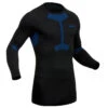 WEDZE Men’s Ski Base Layer Top - BL 580 Black -Winter Sports Gear men s ski base layer top 580 i soft black