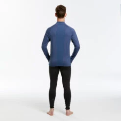 WEDZE Men's Ski Base Layer Top - BL 500 Blue -Winter Sports Gear men s ski base layer top bl 500 blue 2