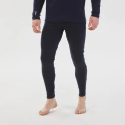 WEDZE Men’s Ski Base Layer Bottoms - BL 900 Navy -Winter Sports Gear men s ski merino base layer bottoms bl 900 blue 2