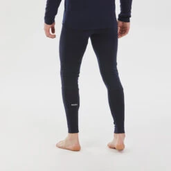 WEDZE Men’s Ski Base Layer Bottoms - BL 900 Navy -Winter Sports Gear men s ski merino base layer bottoms bl 900 blue 4