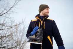 Men's Warm Ice Skates - FIT 520 Warm Black/Yellow -Winter Sports Gear men s warm ice skates fit 520 warm black yellow 11