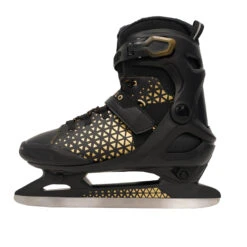 Men's Warm Ice Skates - FIT 520 Warm Black/Yellow -Winter Sports Gear men s warm ice skates fit 520 warm black yellow 2