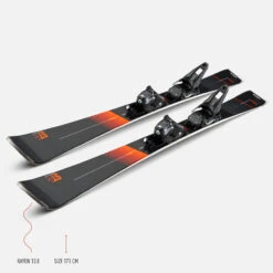 WEDZE Men’s Downhill Skis With Bindings - Boost 900 -Winter Sports Gear mens downhill skis with bindings boost900 r 6