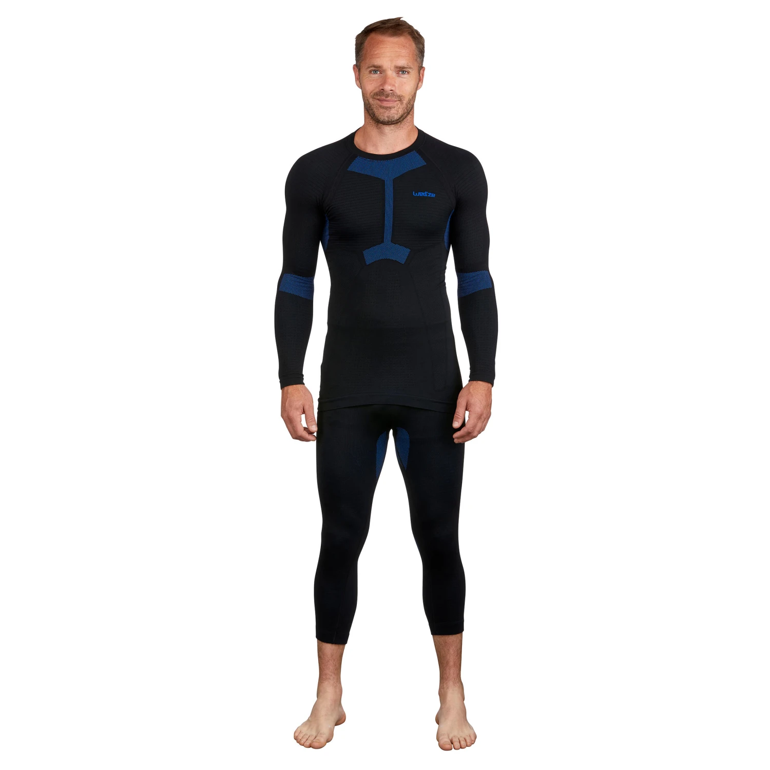 WEDZE Men’s Ski Base Layer Bottoms - BL 580 Black 4 WEDZE Men’s Ski Base Layer Bottoms - BL 580 Black - Image 2
