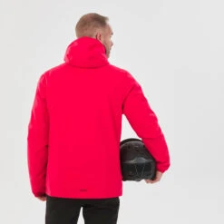 WEDZE Men’s Downhill Ski Jacket - 100 Red -Winter Sports Gear mens ski jacket 100 red 3