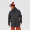 WEDZE Men’s Ski Jacket - FR 500 Grey -Winter Sports Gear mens ski jacket fr 500 grey
