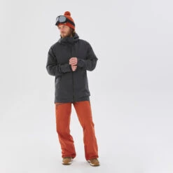WEDZE Men’s Ski Jacket - FR 500 Grey -Winter Sports Gear mens ski jacket fr 500 grey 2