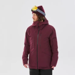 WEDZE Men’s Ski Jacket - FR 100 Burgundy