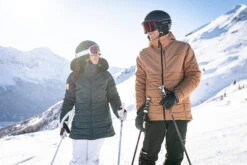 WEDZE Men’s Ski Mid-Length Jacket - Warm 100 Brown -Winter Sports Gear mens ski mid length jacket warm 100 brown 10