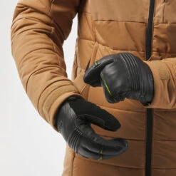 WEDZE Men’s Ski Mid-Length Jacket - Warm 100 Brown -Winter Sports Gear mens ski mid length jacket warm 100 brown 6