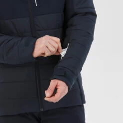 WEDZE Men’s Ski Mid-Length Jacket – Warm 100 Navy Blue -Winter Sports Gear mens ski mid length jacket warm 100 navy blue 6