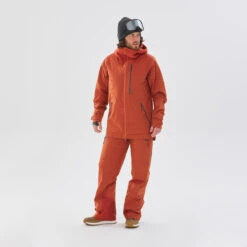 WEDZE Men’s Ski Pants - FR 500 Orange -Winter Sports Gear mens ski pants fr 500 orange 4