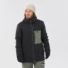 Men’s Snowboard Jacket - SNB 500 Black/Khaki -Winter Sports Gear mens snowboard jacket snb500 black khaki