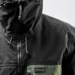 Men’s Snowboard Jacket - SNB 500 Black/Khaki -Winter Sports Gear mens snowboard jacket snb500 black khaki 14